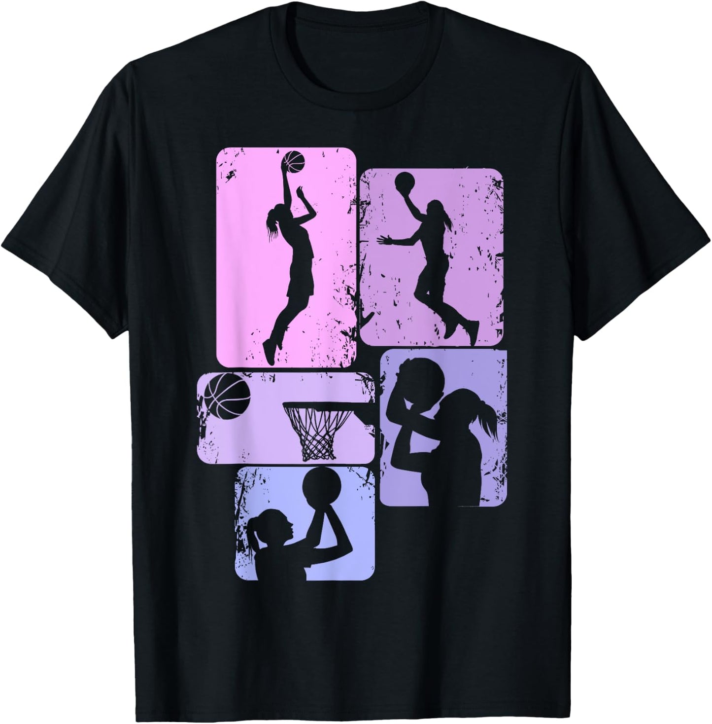 Basketball Basketballerin Mädchen Kinder Damen T-Shirt - T-Shirt | Black