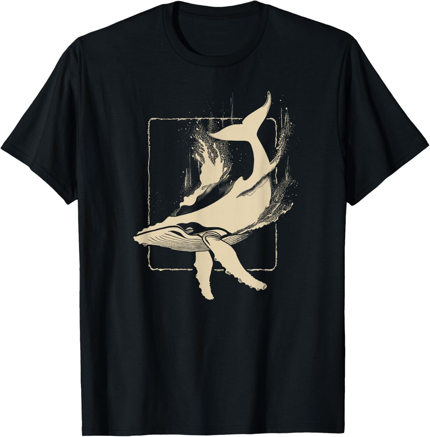 Whale | Blue Whale Orca Narwhal Beluga Humpback Whale T-Shirt - T-Shirt | Black
