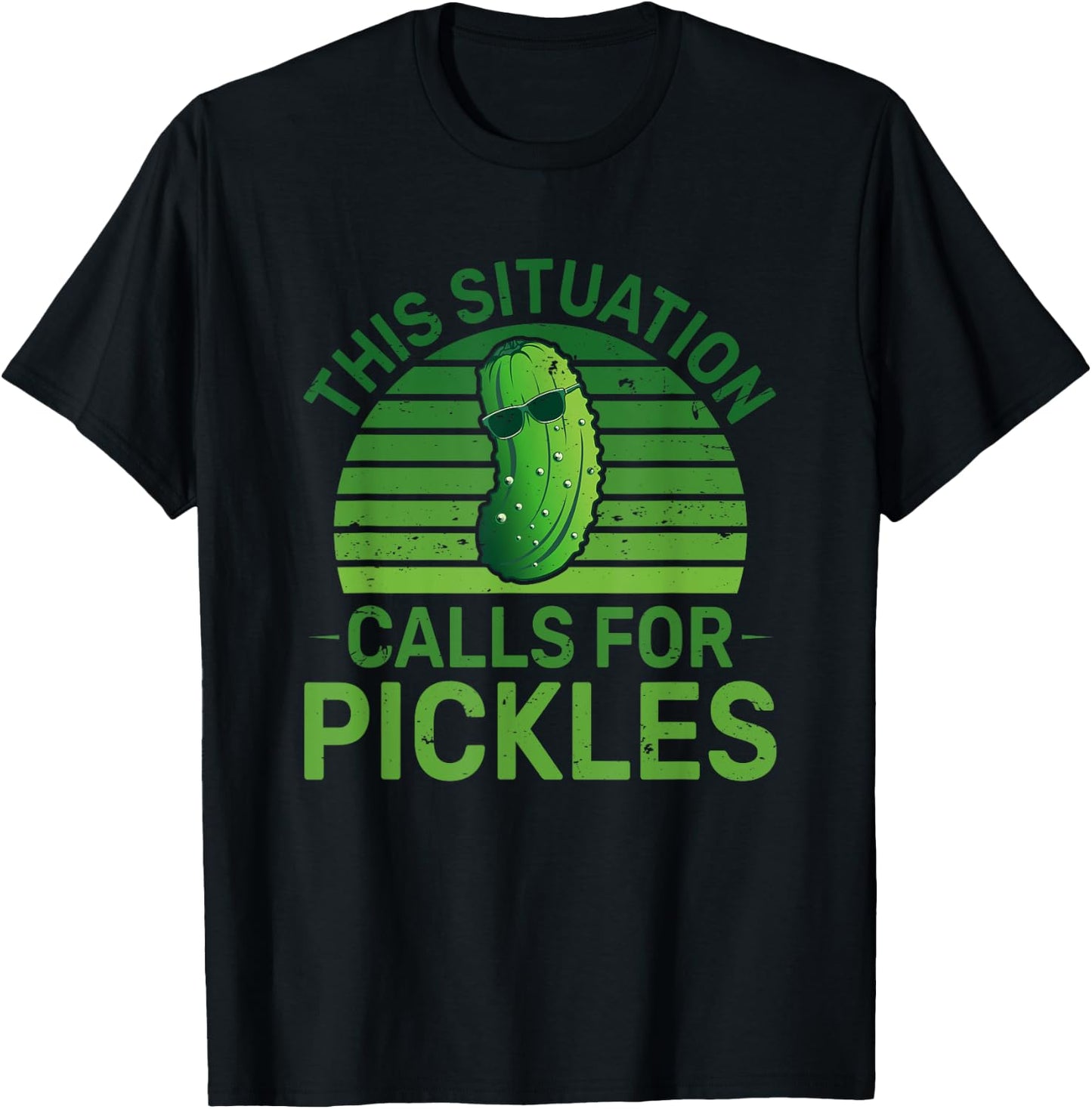 Funny Pickle This Situation Calls For Pickles Men T-Shirt - T-Shirt | Black