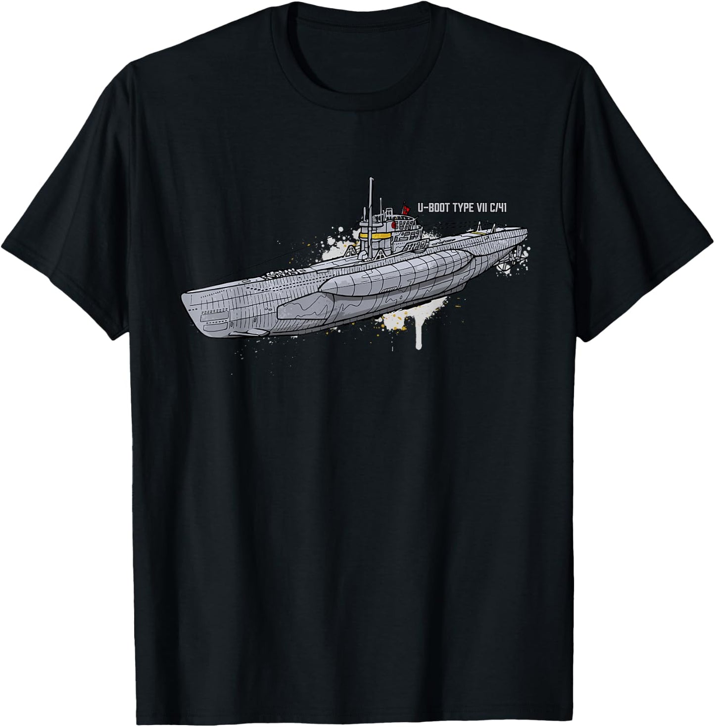U-Boot Type VII/C/41 WWII Submarine Kriegsmarine , Black, S T-Shirt - T-Shirt | Black