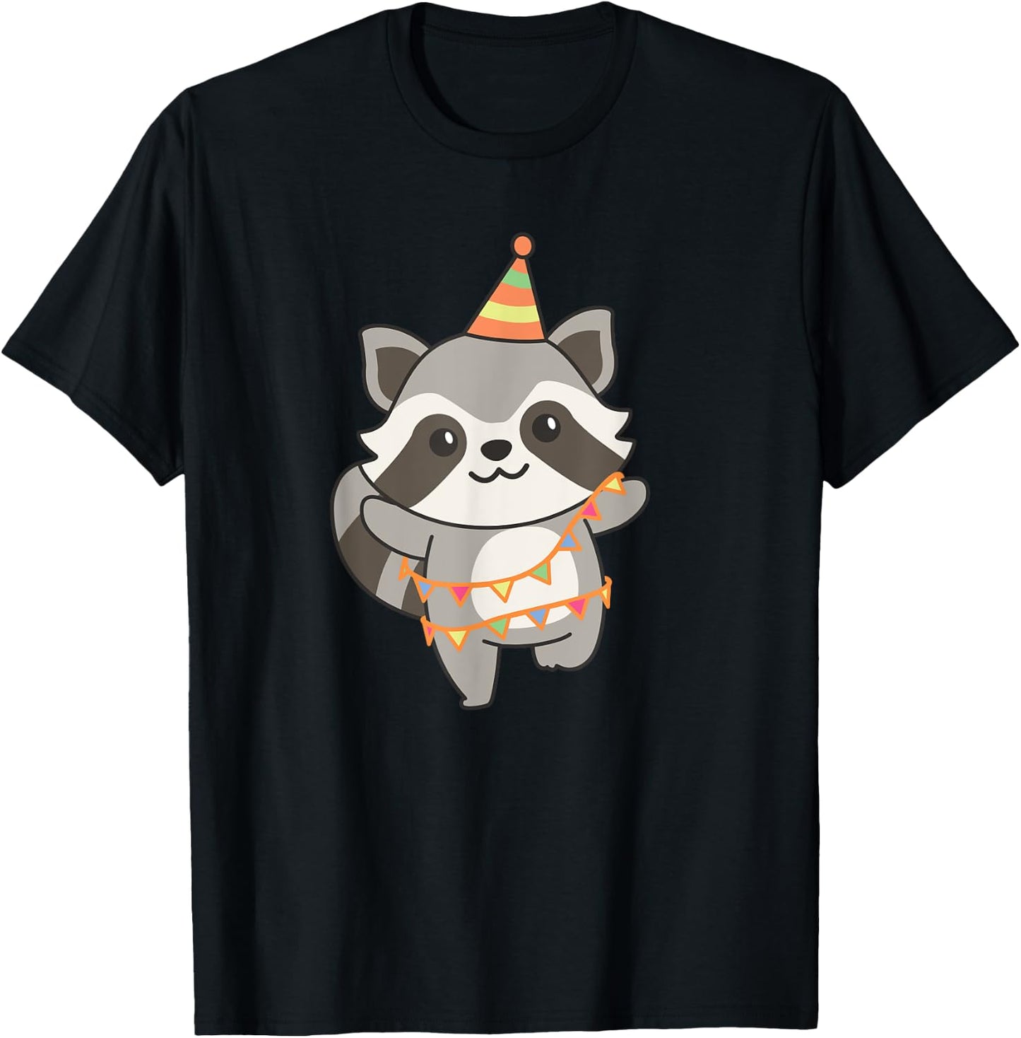 Birthday Raccoon For Children A Birthday Raccoon T-Shirt - T-Shirt | Black