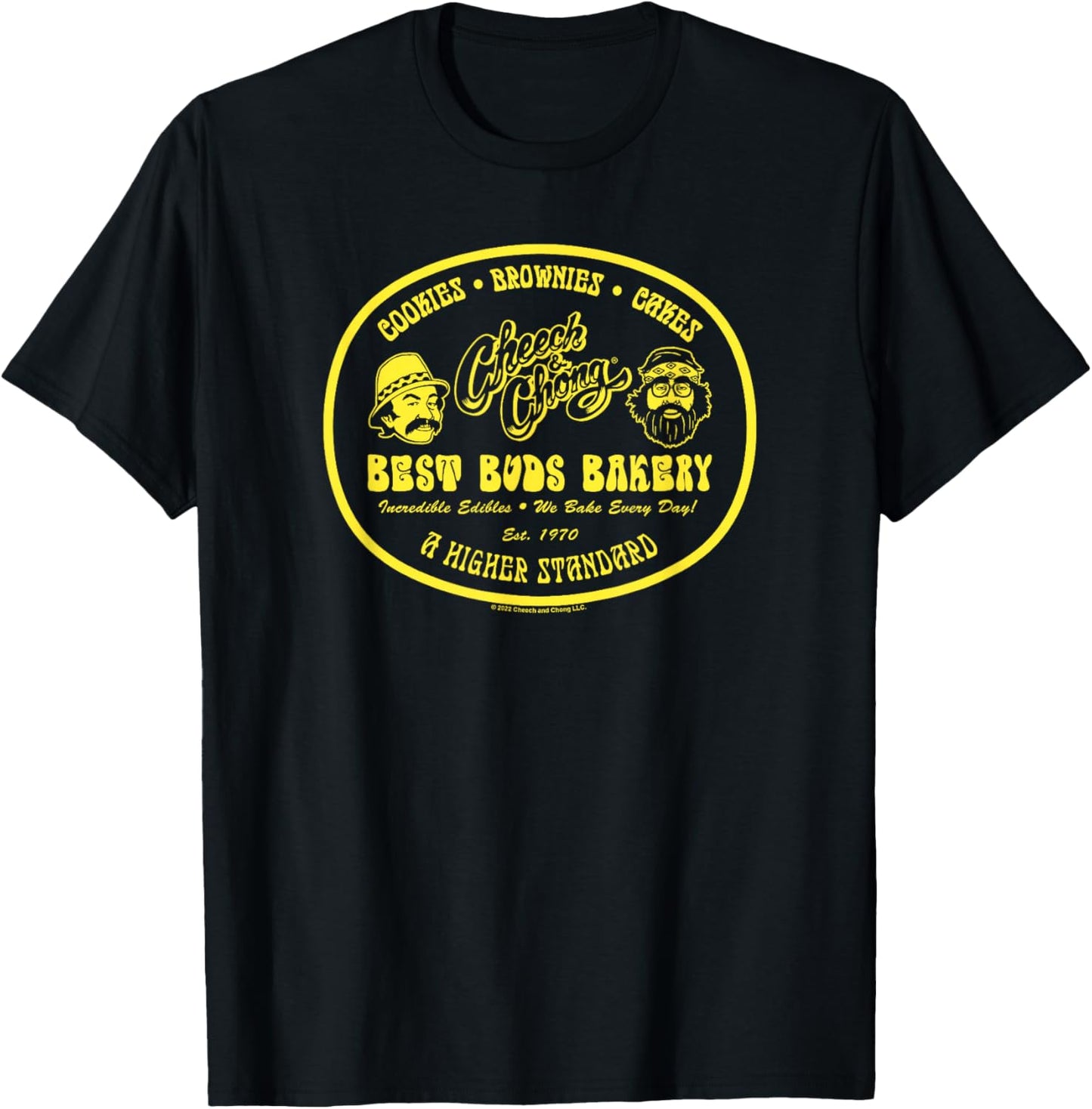 Cheech & Chong Best Buds Bakery A Higher Standard Logo T-Shirt - T-Shirt | Black
