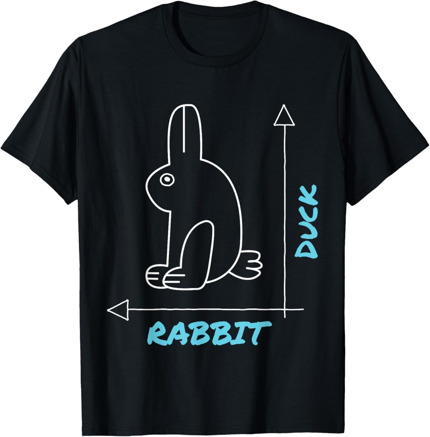 Funny Science Nerd Duck Rabbit Physics Math Geek Gift T-Shirt - T-Shirt | Black