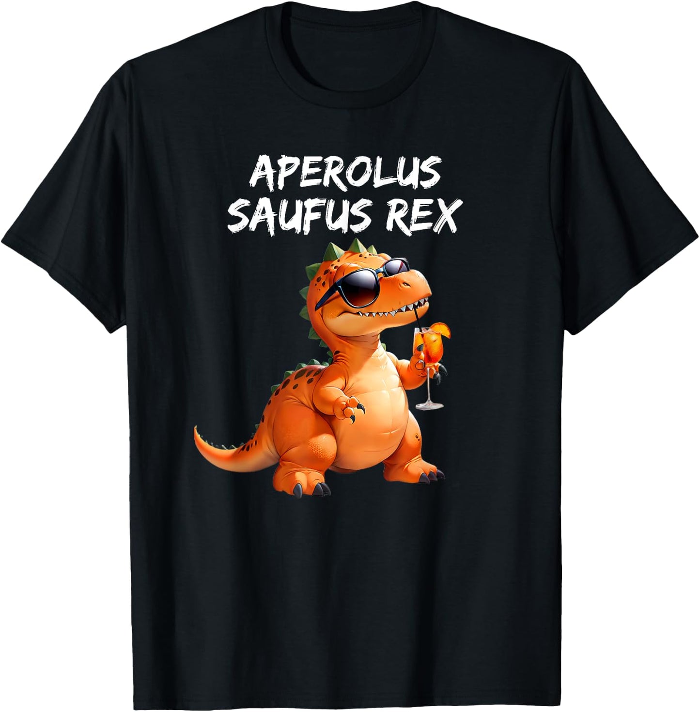 Aperolus Saufus Rex official Club Mitglied Party Dino saufen T-Shirt - T-Shirt | Black