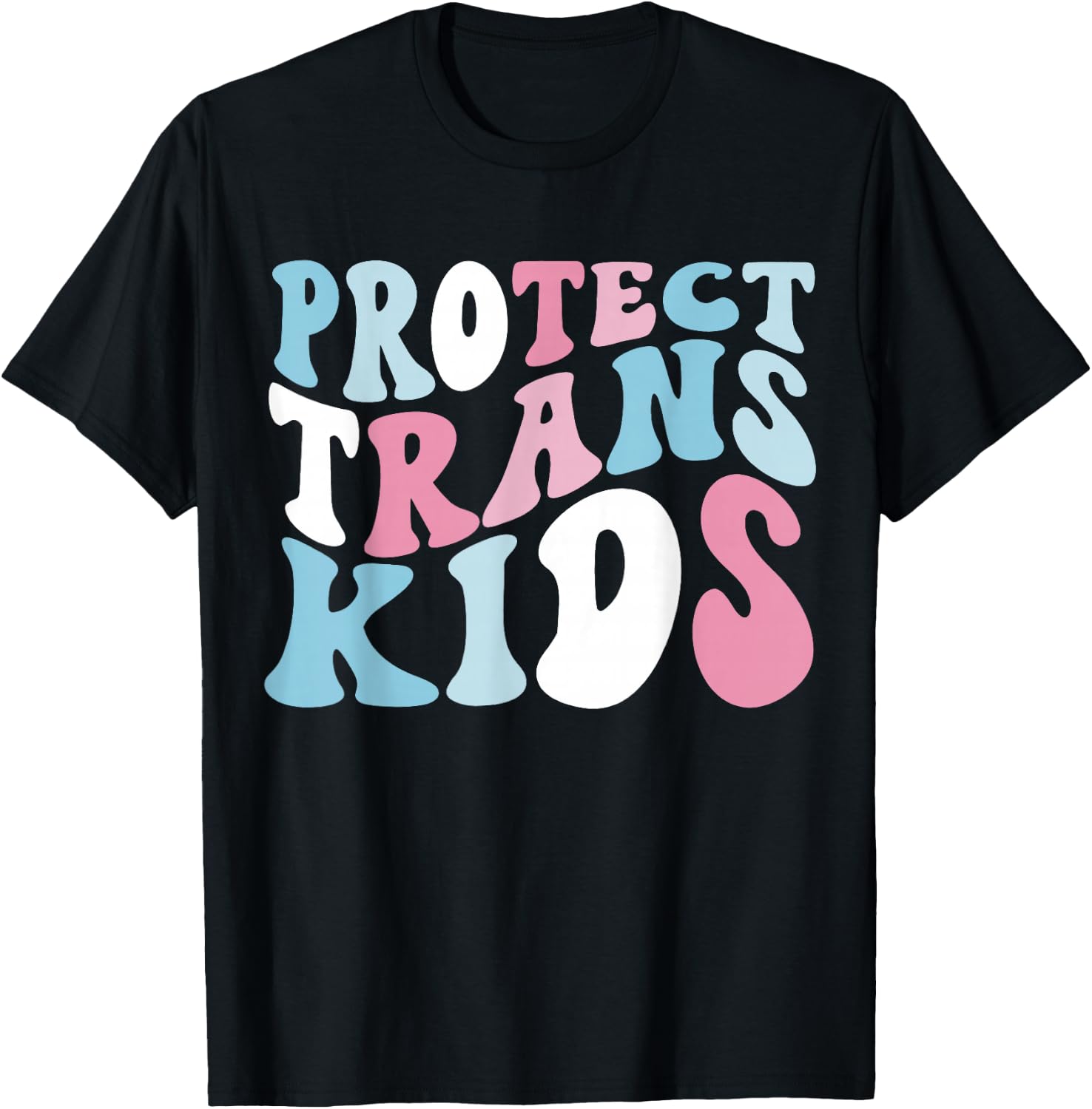 Groovy Protect Trans Kids Transgender LGBTQ Pride Month T-Shirt - T-Shirt | Black