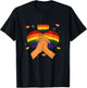 Gay Pride Month LGBTQ LGBT Rainbow Flag Men Holding Hands T-Shirt - T-Shirt | Black