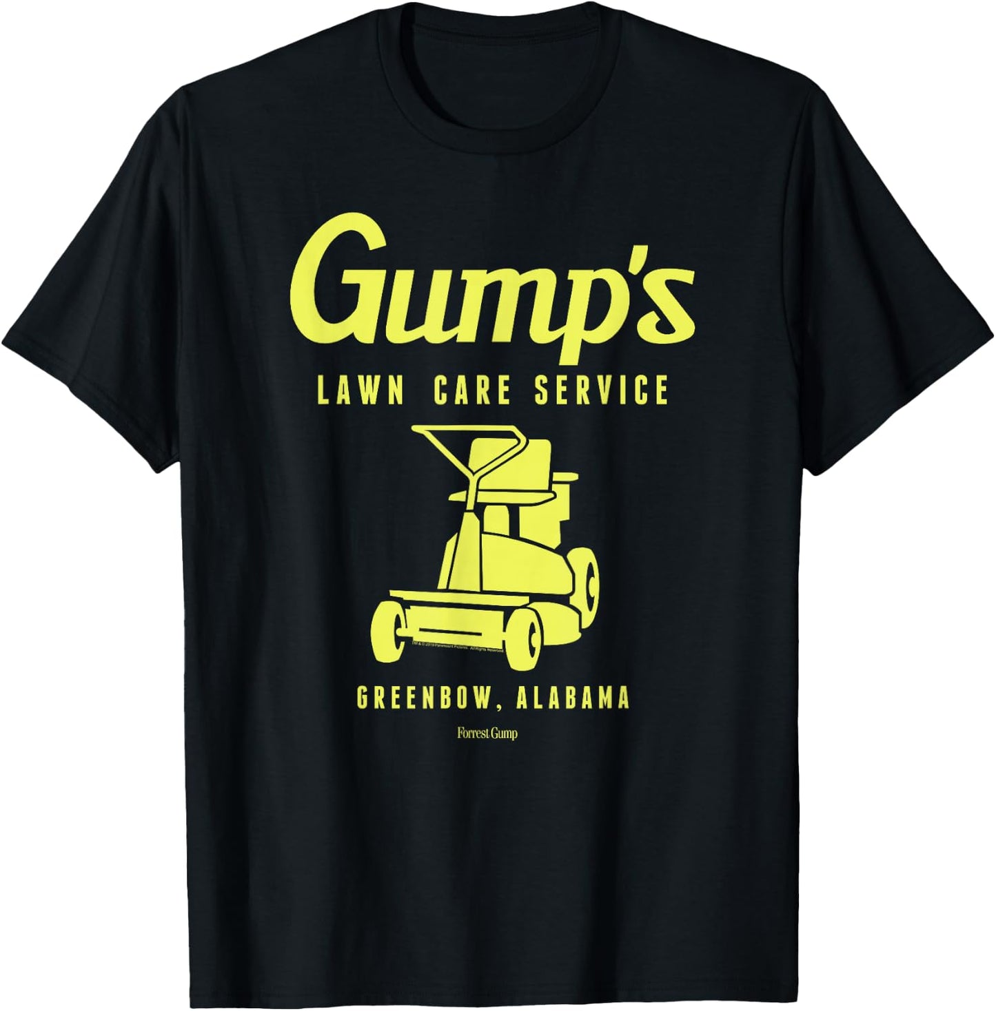 Forrest Gump Lawn Care Service T-Shirt - T-Shirt | Black