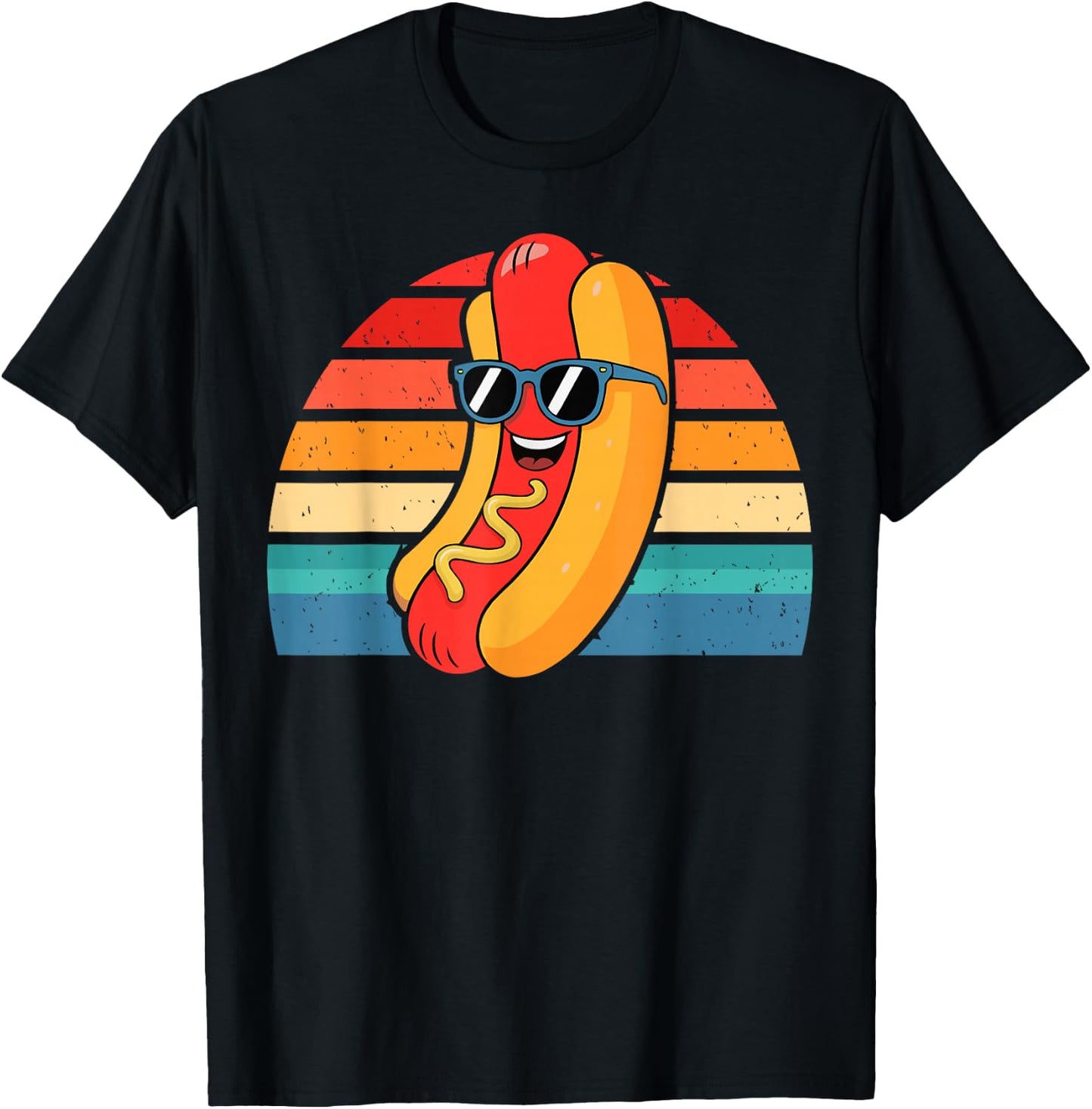 Retro Hot Dog Costume for food Lovers Funny T-Shirt - T-Shirt | Black
