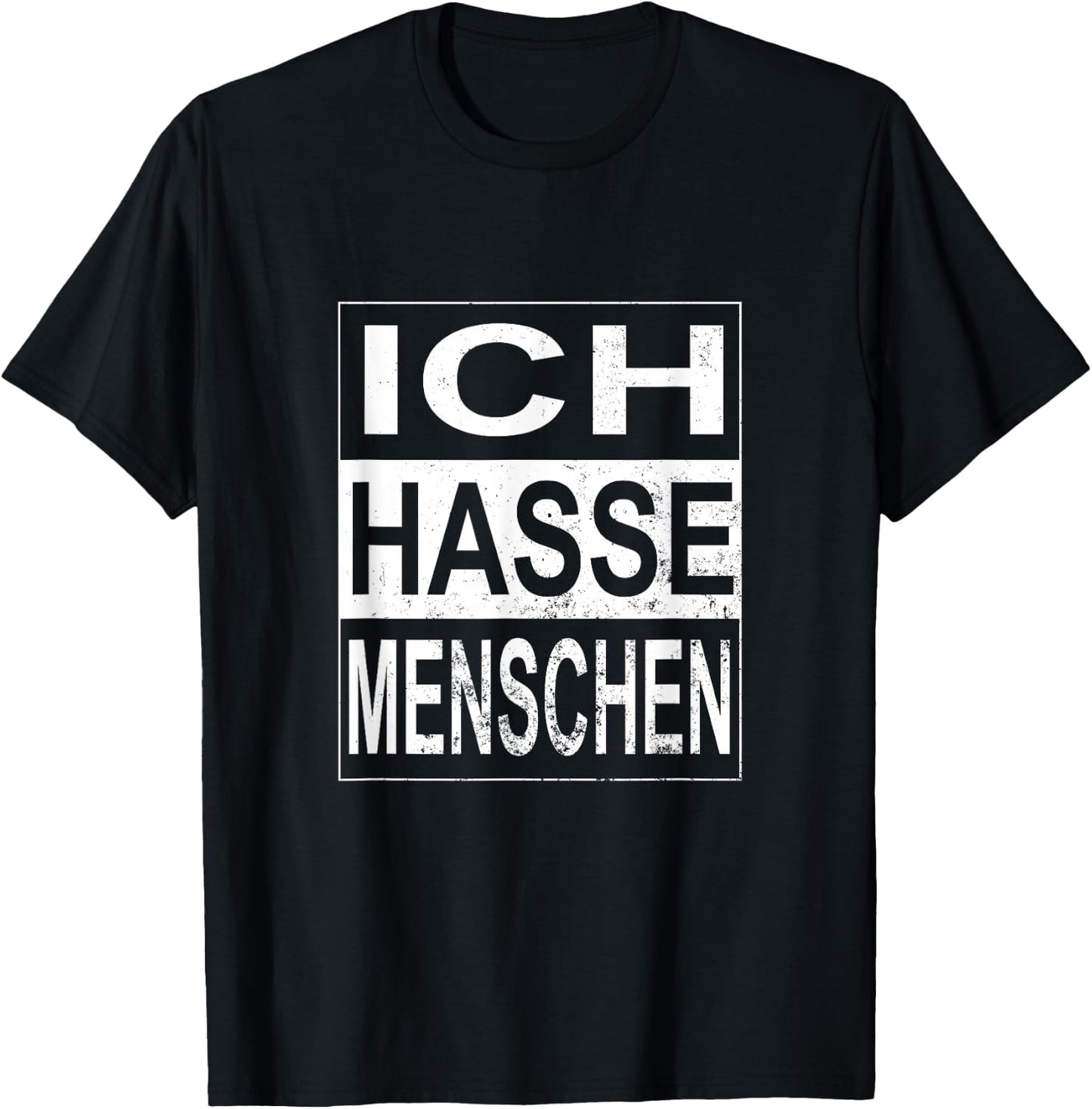 Funny Ich hasse Menschen Ironie Sarcasm , black T-Shirt - T-Shirt | Black