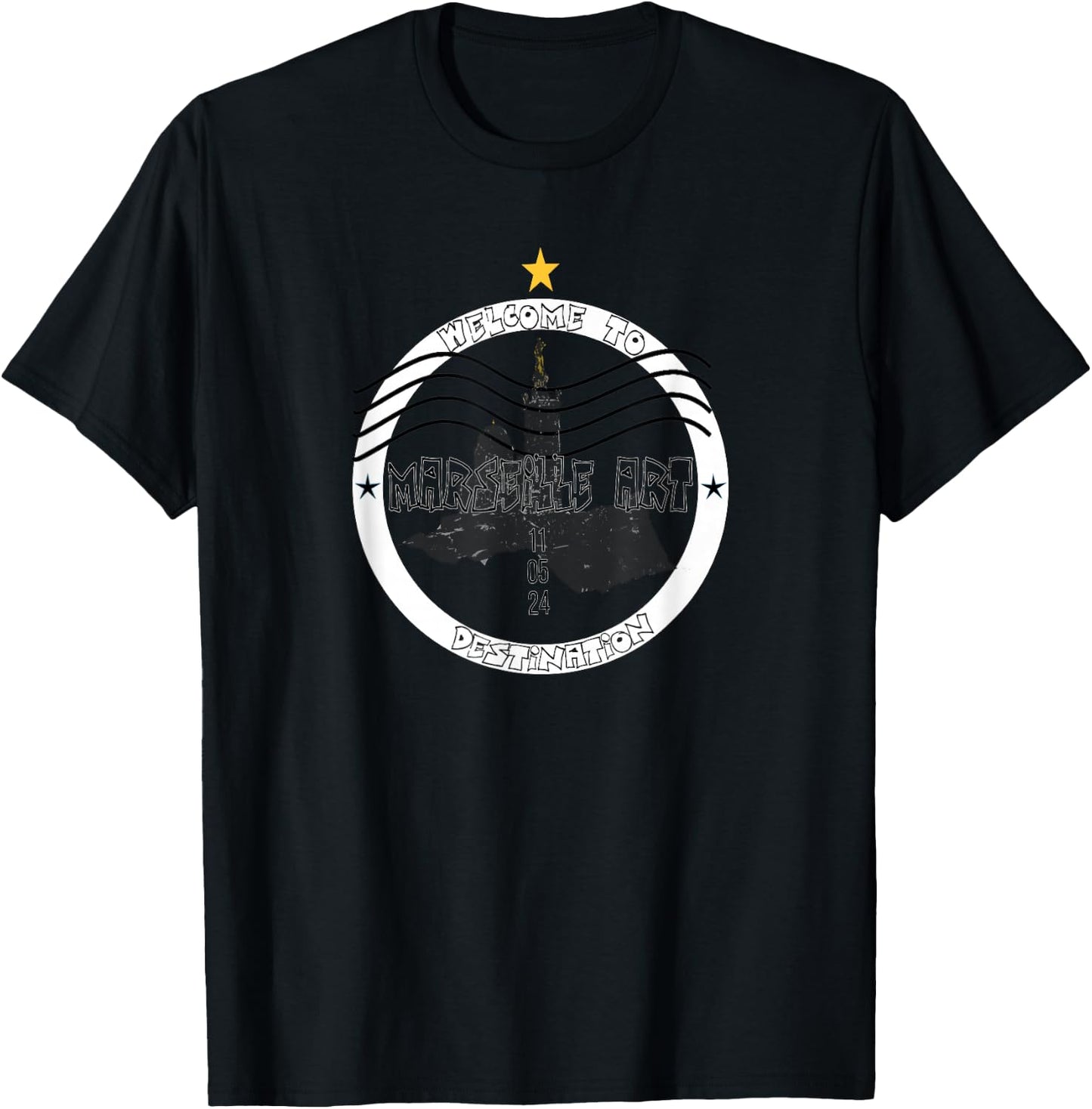 Exclusive Design Notre-Dame de la Garde Marseille – Gift, Black, S T-Shirt - T-Shirt | Black