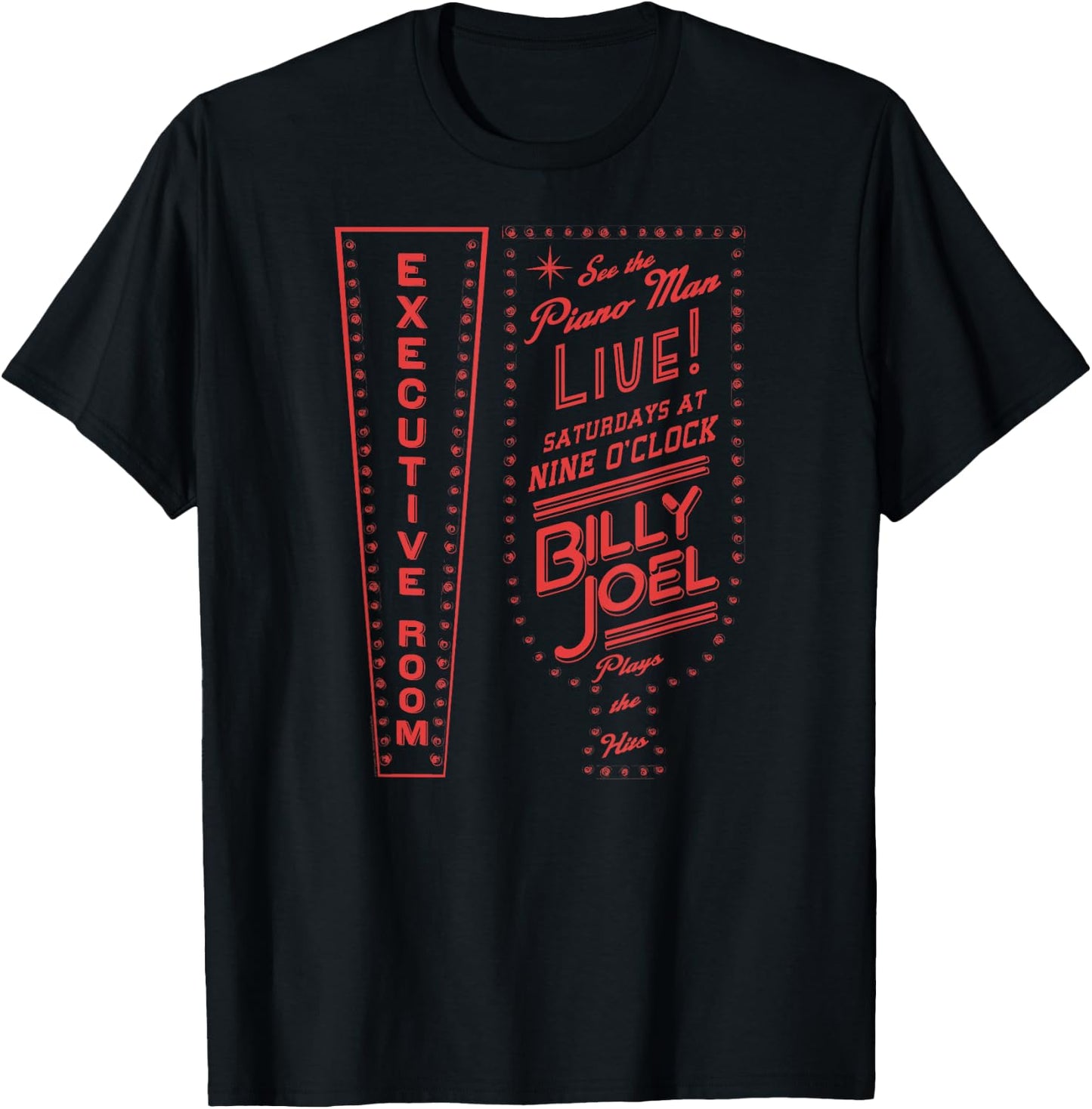 Billy Joel - Executive Room T-Shirt - T-Shirt | Black