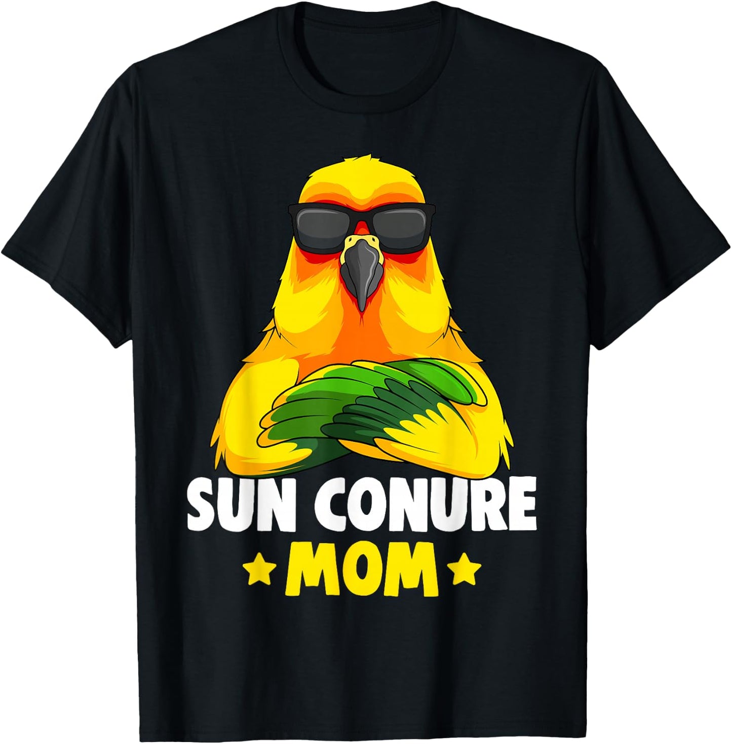 Sun Conure Mom Parrot Bird Women T-Shirt - T-Shirt | Black