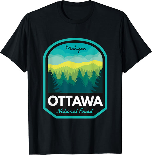 Ottawa National Forest MI T-Shirt - T-Shirt | Black