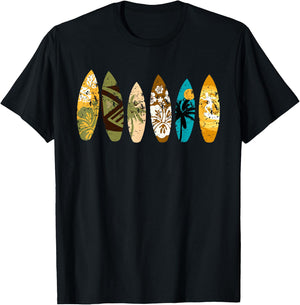 Vintage Surfboard Lovers Surfing Expert Surfers Surfboarding T-Shirt - T-Shirt | Black