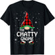 Chatty Gnome Buffalo Plaid Matching Family Christmas Pajama T-Shirt - T-Shirt | Black