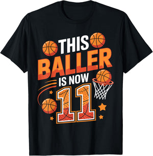 Ce Joueur a Maintenant 11 adorateurs de Basket-Ball Amusants pour Leur 11e Anniversaire T-Shirt - T-Shirt | Black