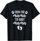 from Fur Mama to Baby Mama Pregnancy Announcement T-Shirt - T-Shirt | Black
