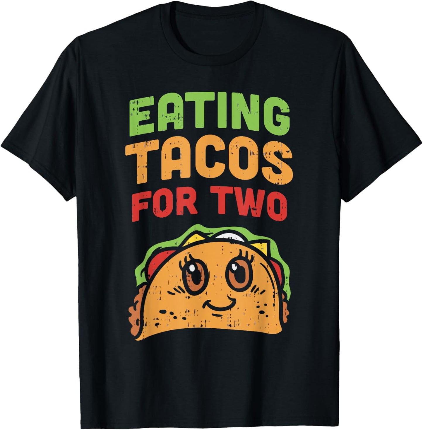 Eating Tacos For Two Pregnancy Soon To Be Mom Cinco De Mayo T-Shirt - T-Shirt | Black