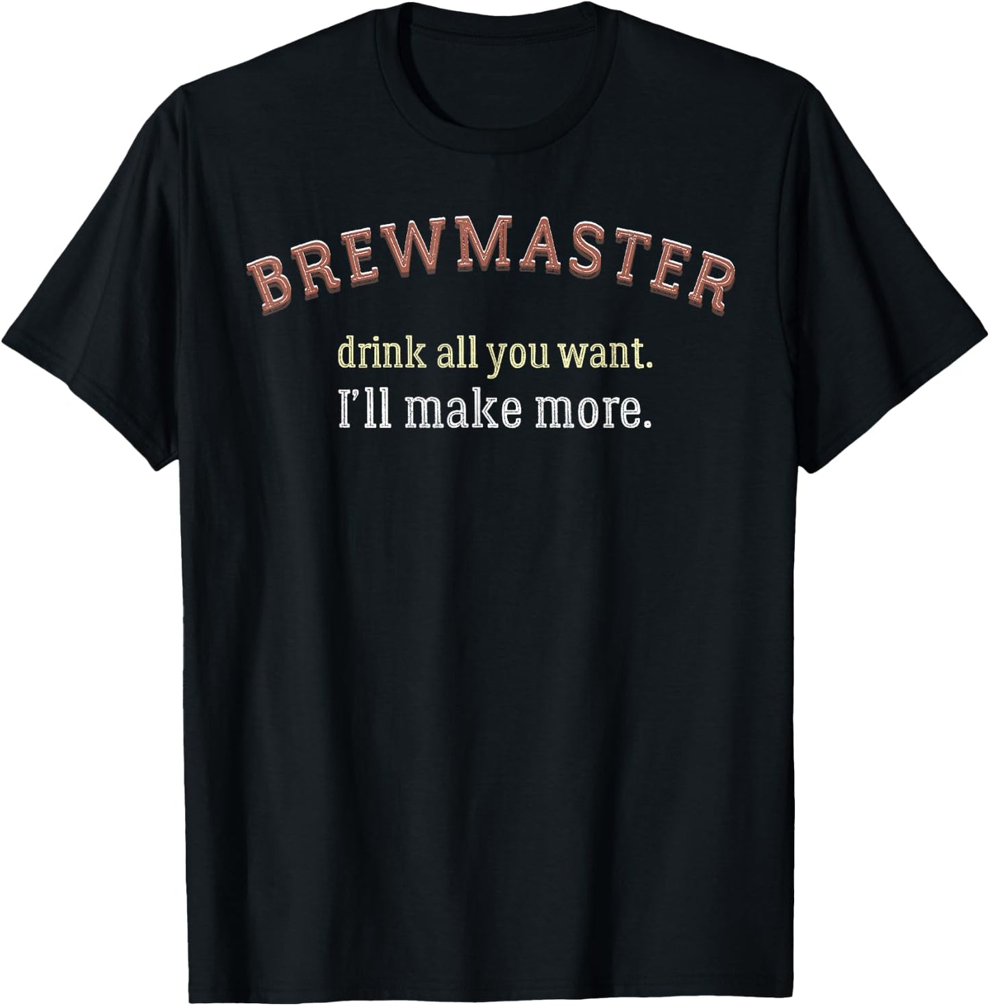 Brewmaster Drink Beer Homebrew Brewer Alcohol Drinking T-Shirt - T-Shirt | Black