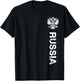 Russia Shirt Russia Flag Crest Men's & Women's Russia , black T-Shirt - T-Shirt | Black
