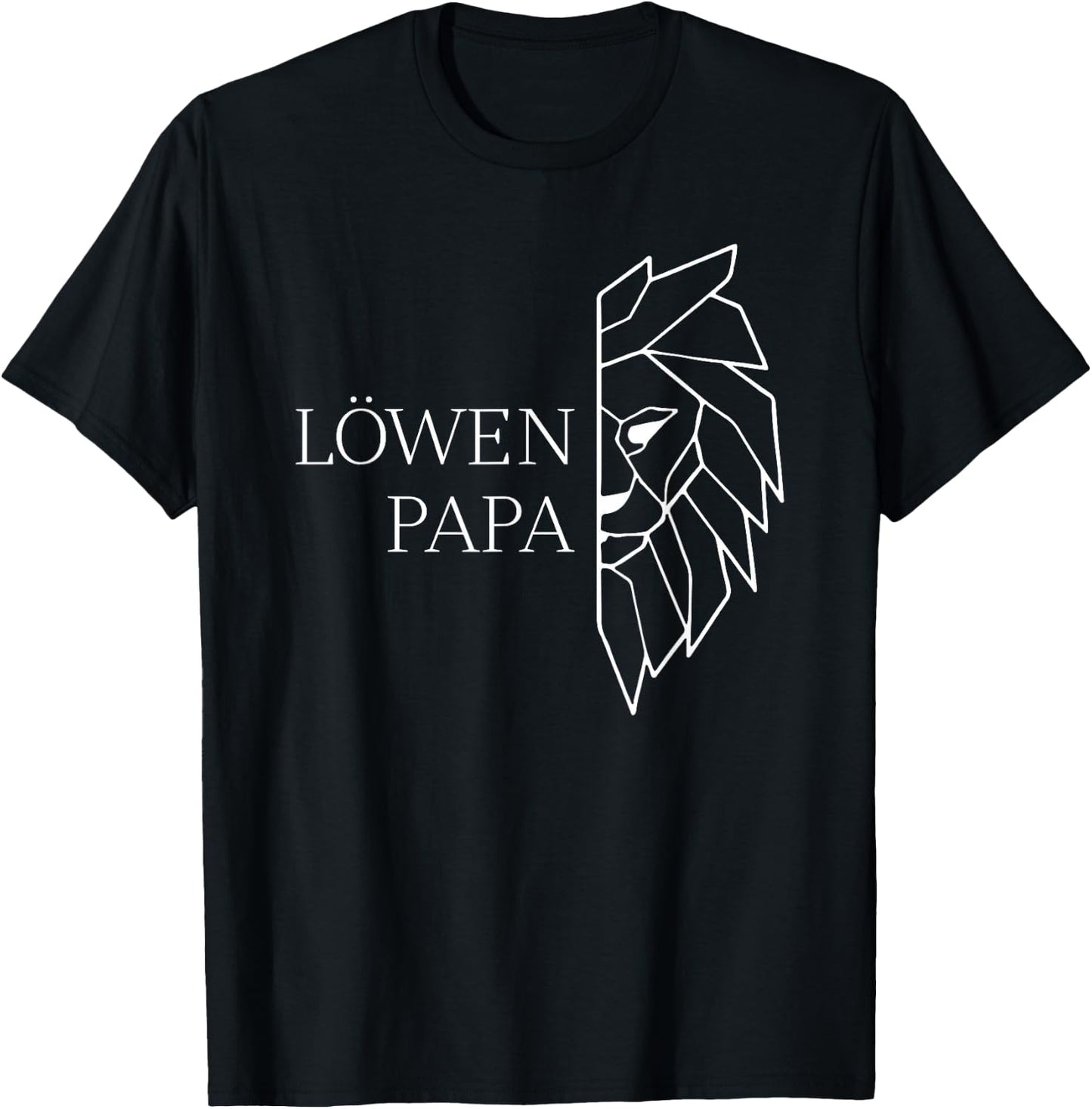 löwen Papa T-Shirt - T-Shirt | Black