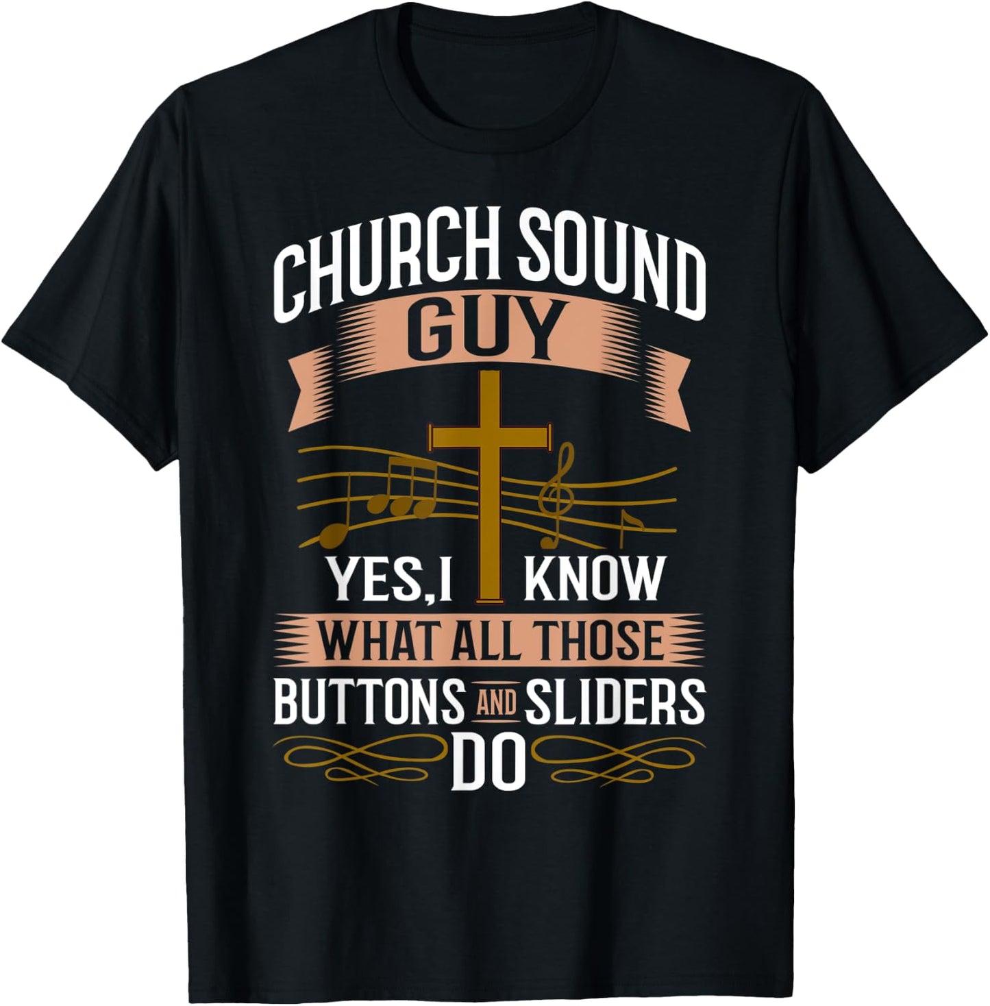 Church Sound Engineer Audio System Music Christian T-Shirt - T-Shirt | Black