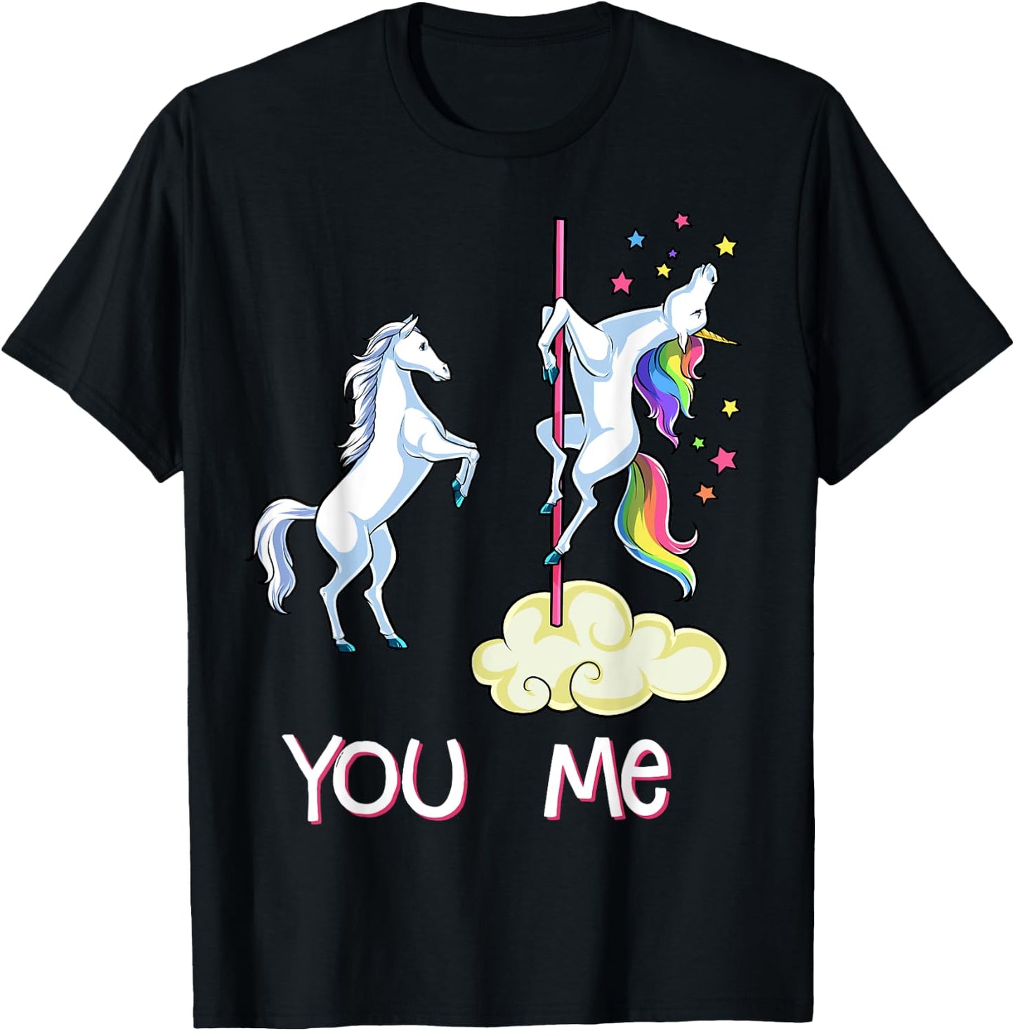 Unicorn You vs Me Funny Women Rainbow Gifts Unicorns Squad T-Shirt - T-Shirt | Black