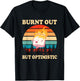 Burnt Out But Optimistic Marshmallow Retro Sunset Camping T-Shirt - T-Shirt | Black