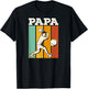 Tennis Papa 70s Retro Style Tennis Fathers Day T-Shirt - T-Shirt | Black