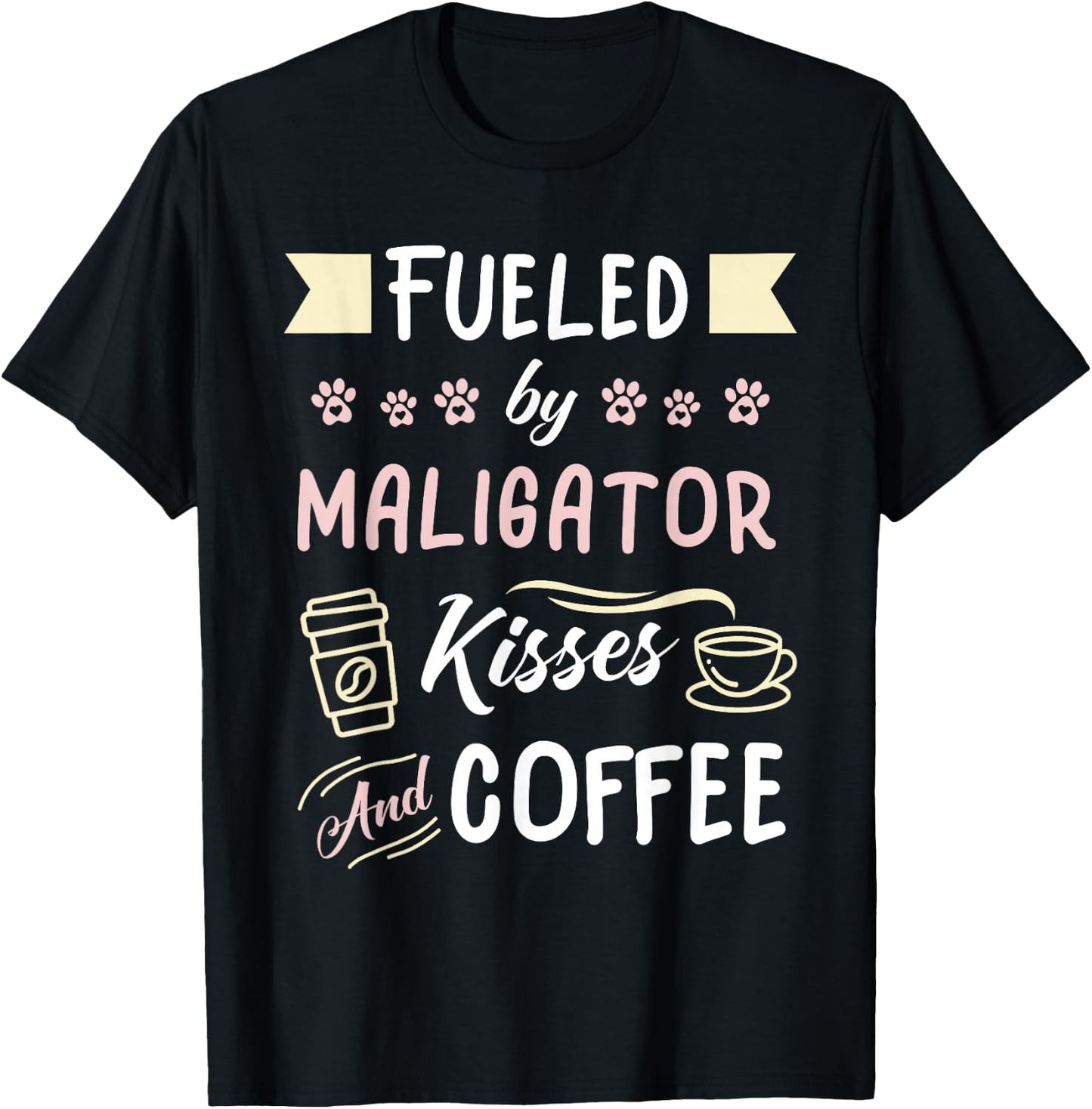 Maligator Mom Dog Coffee Drinker T-Shirt - T-Shirt | Black