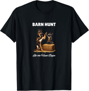 Barn Hunt Lover - cute warrior Rat and German Shepherd dog T-Shirt - T-Shirt | Black