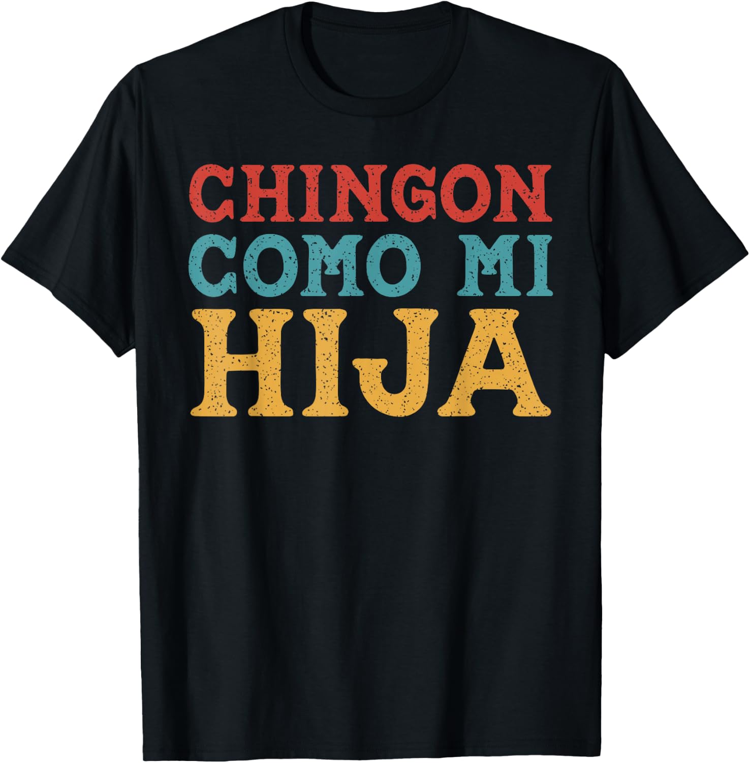 Chingon Con Mi Hija Dia del Padre Awesome Like My Daughter T-Shirt - T-Shirt | Black