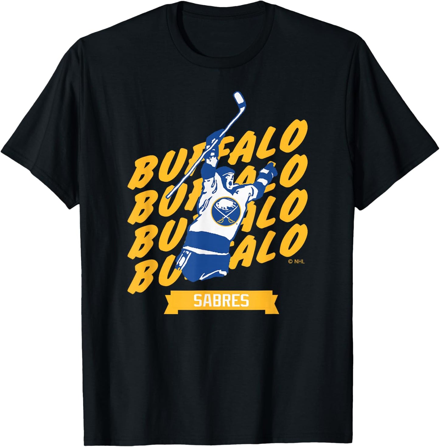 Buffalo Sabres Graffiti Black Officially Licensed T-Shirt - T-Shirt | Black
