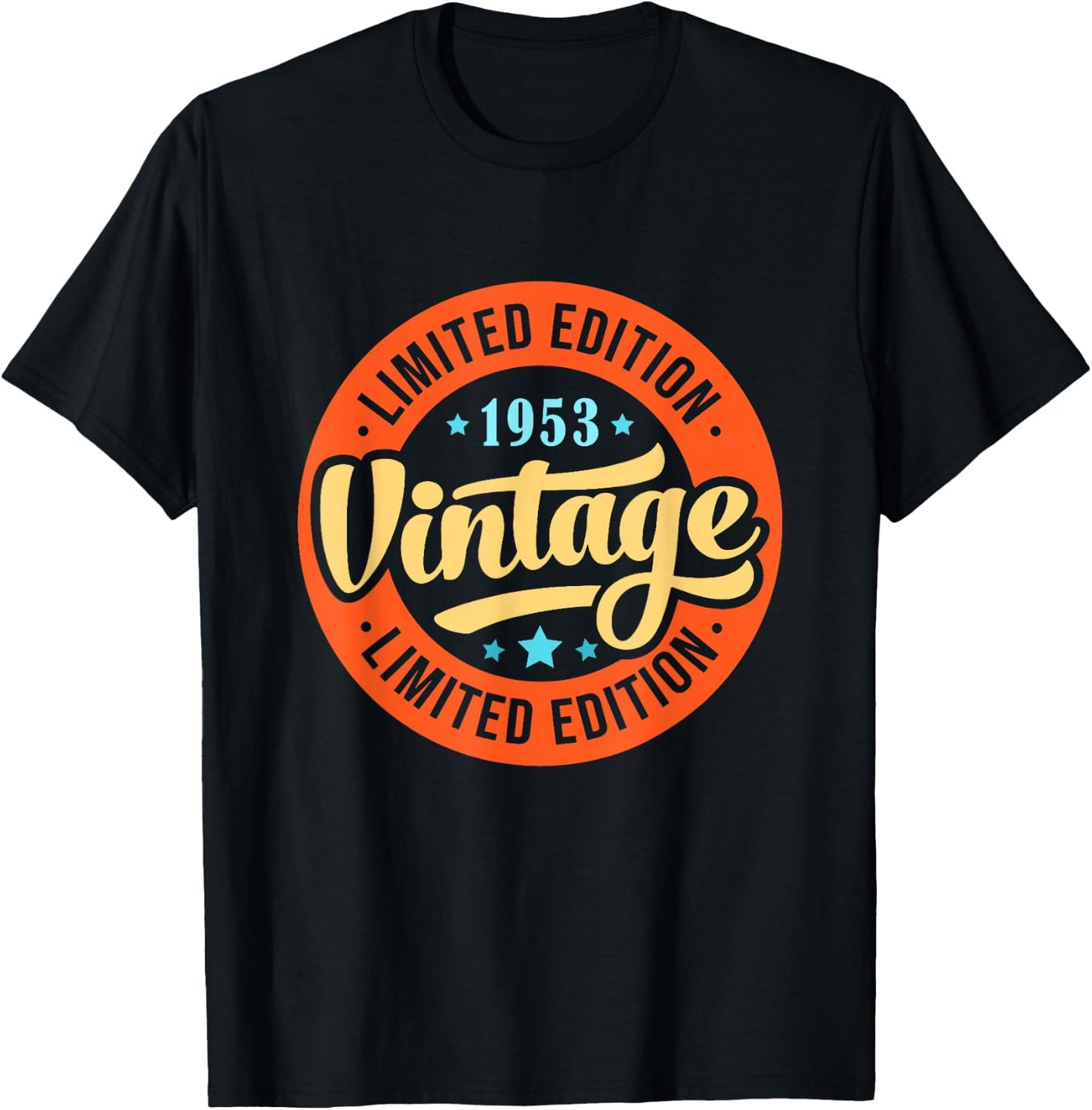 Vintage 1953 T Shirts Retro Funny 1953 Birthday T-Shirt - T-Shirt | Black