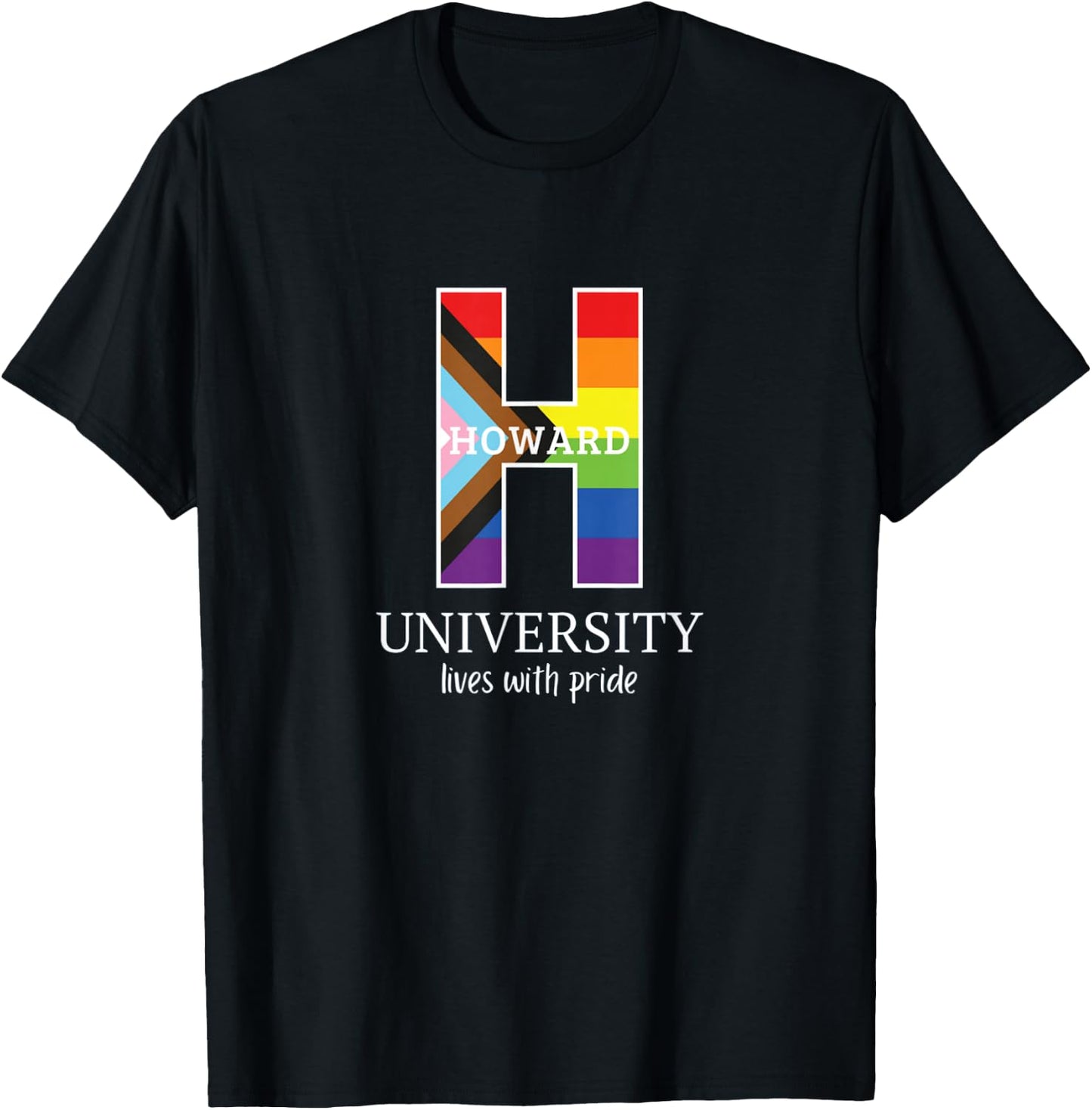 Howard University Bison Live with Pride Rainbow T-Shirt - T-Shirt | Black