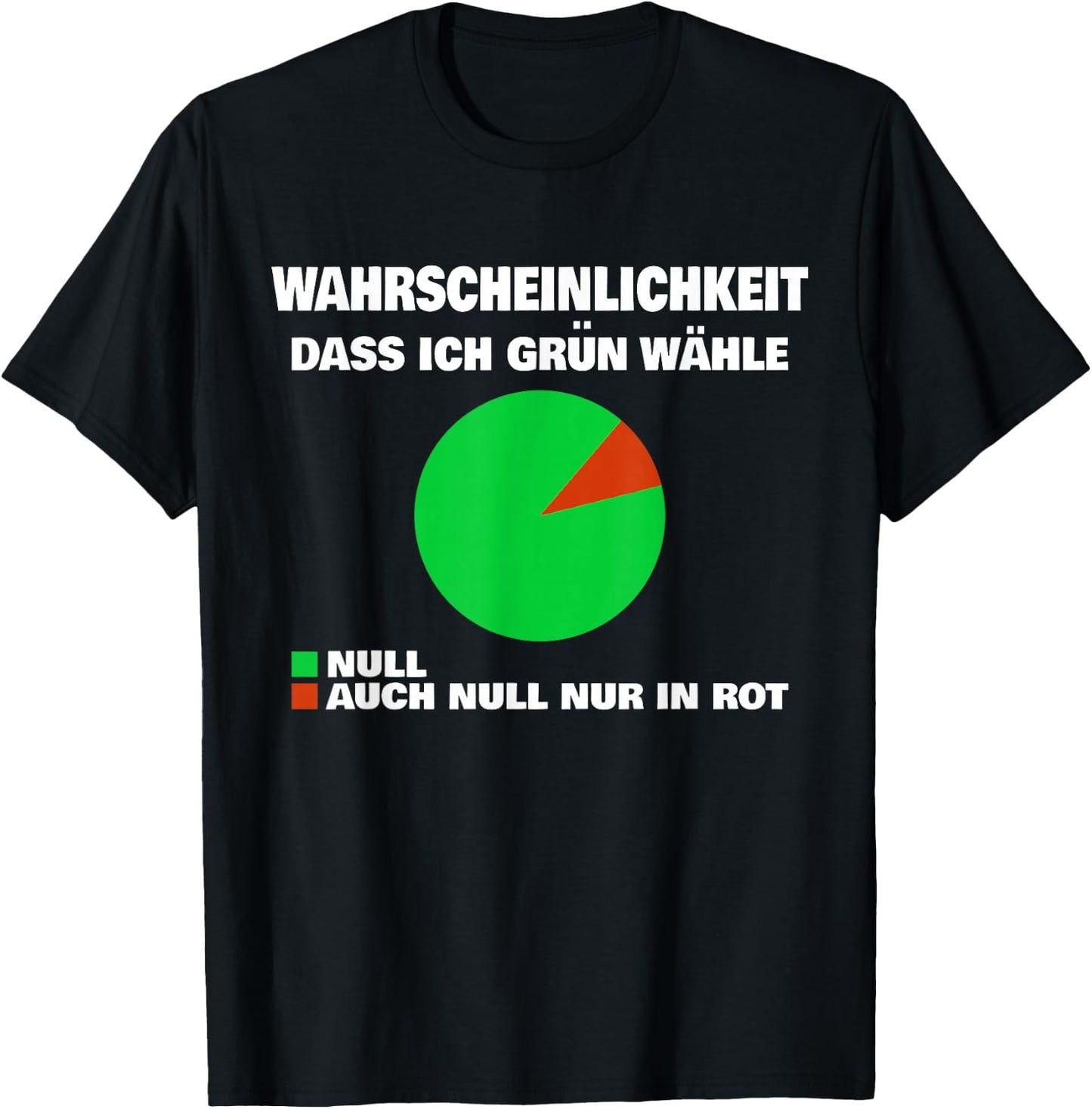 Green No Thank You Wahrscheinlichkeit dass ich Grün wähle Null , black T-Shirt - T-Shirt | Black