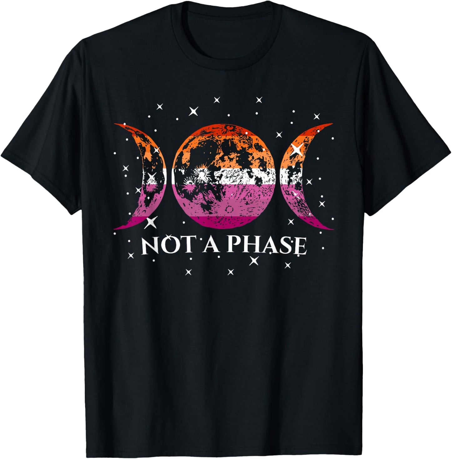 Not A Phase Planets LGBT Lesbian Gay Bisexual Trans Pride T-Shirt - T-Shirt | Black