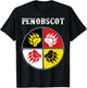 Penobscot Tribe Native American Medicine Wheel T-Shirt - T-Shirt | Black