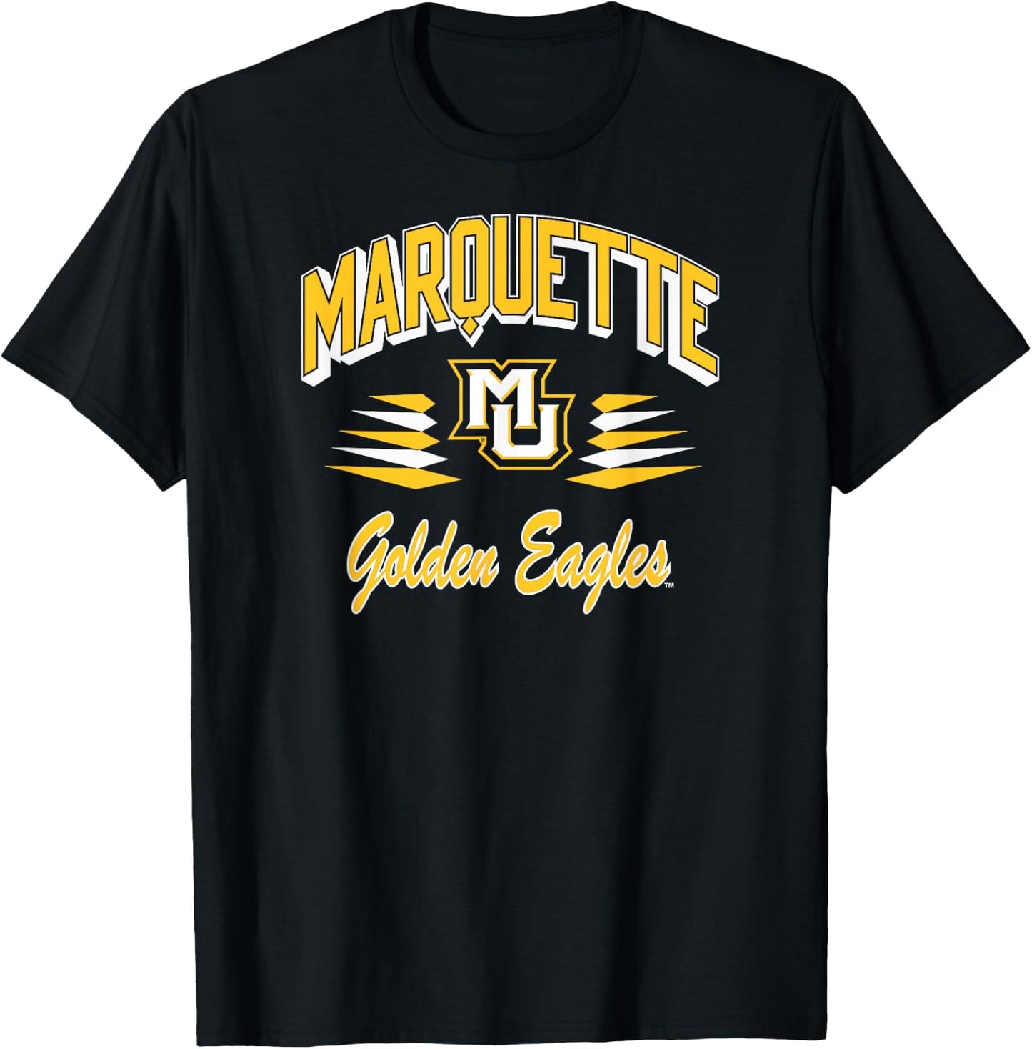 Marquette Golden Eagles Retro Diamond Navy T-Shirt - T-Shirt | Black