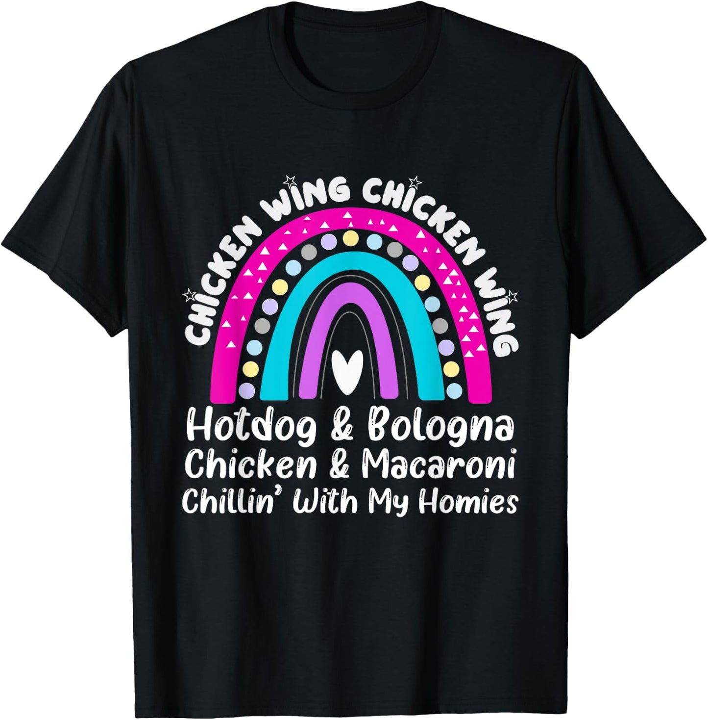 Viral Chicken Wing Chicken Wing Hot Dog Bologna Song lyric T-Shirt - T-Shirt | Black
