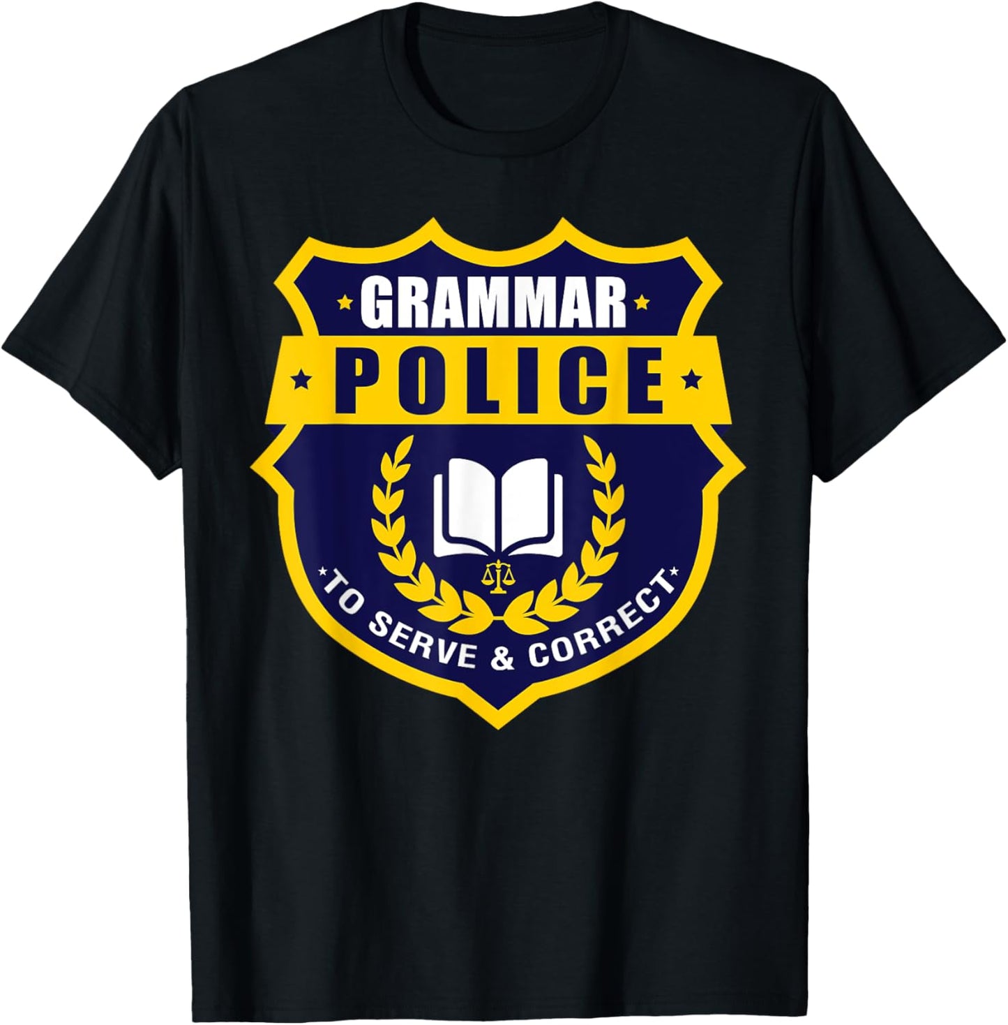 English Grammar Police T-Shirt - T-Shirt | Black