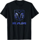 Ram Trucks Logo Distressed , Blue, S T-Shirt - T-Shirt | Black