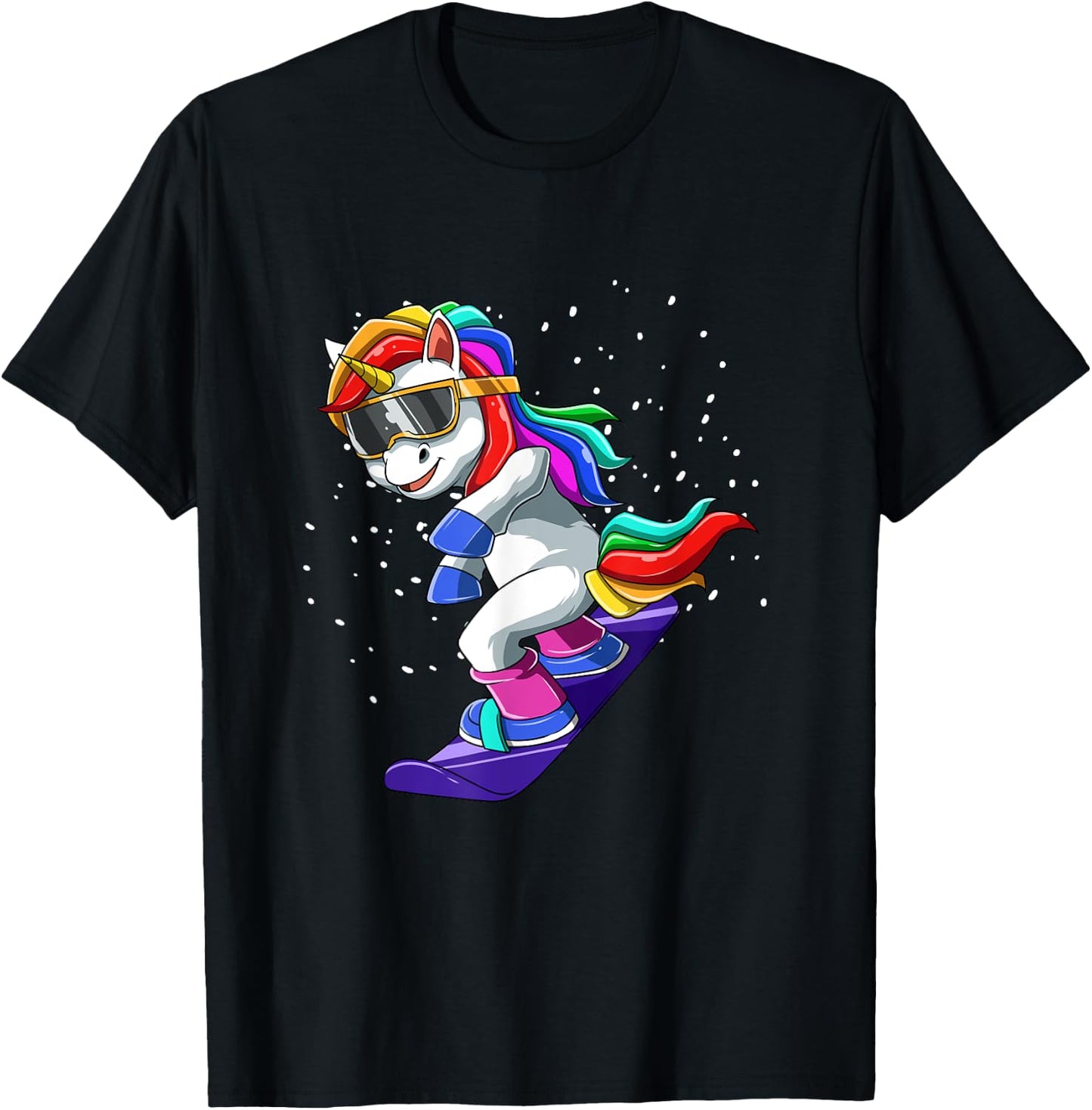 Unicorn Snowboard - Funny Ski and Wintersports T-Shirt - T-Shirt | Black