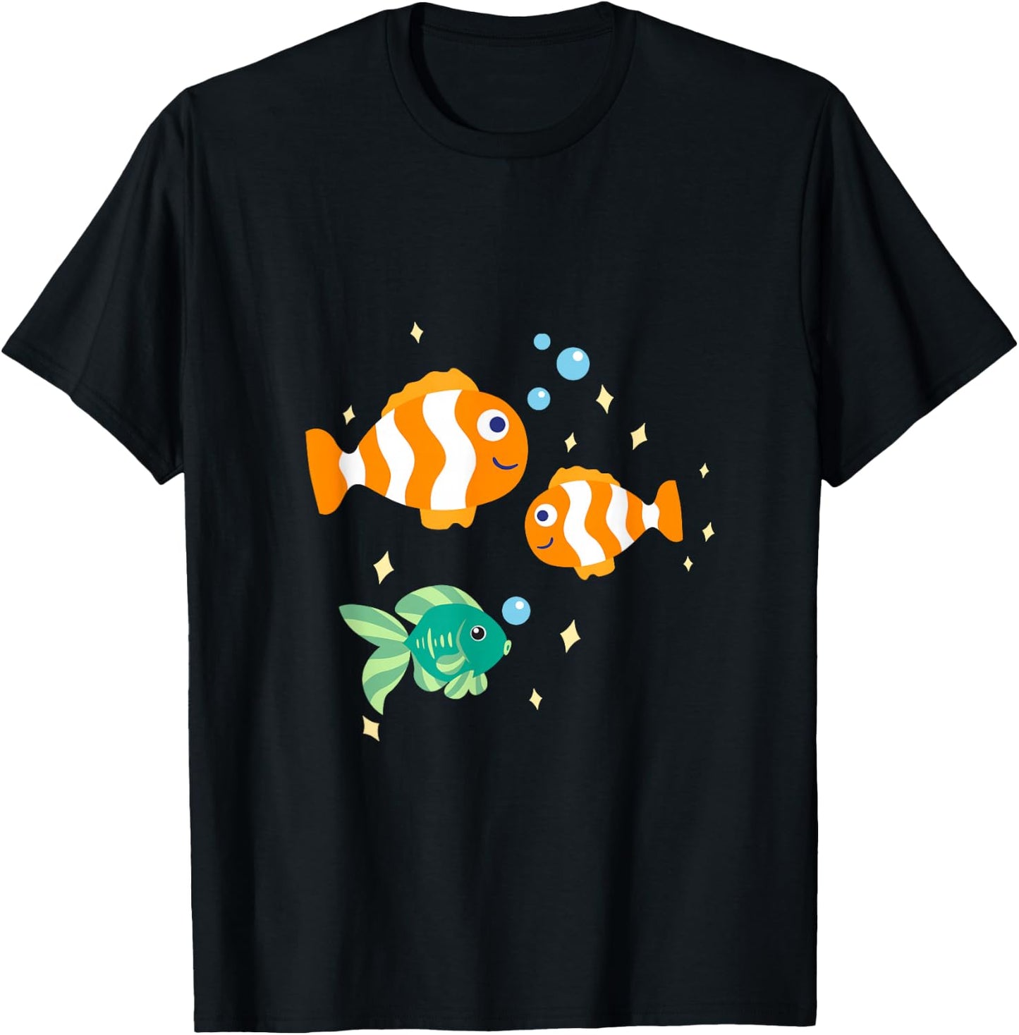 Unterwasserwelt mit Fischen und Meerestieren T-Shirt - T-Shirt | Black