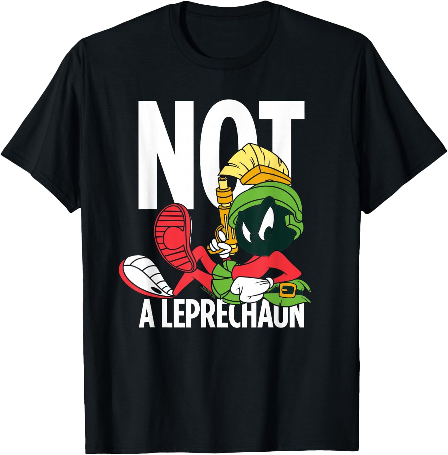 Looney Tunes Marvin the Martian Not a Leprechaun T-Shirt - T-Shirt | Black