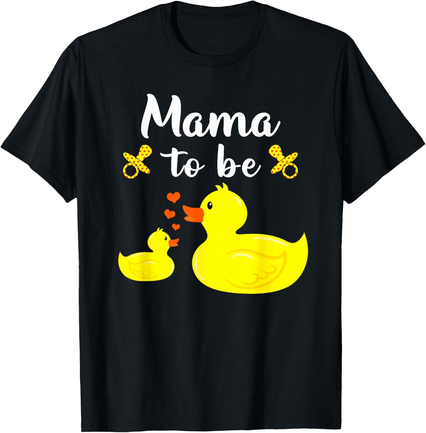 Mama To Be Yellow Duck Baby Shower For Boy Or Girl T-Shirt - T-Shirt | Black