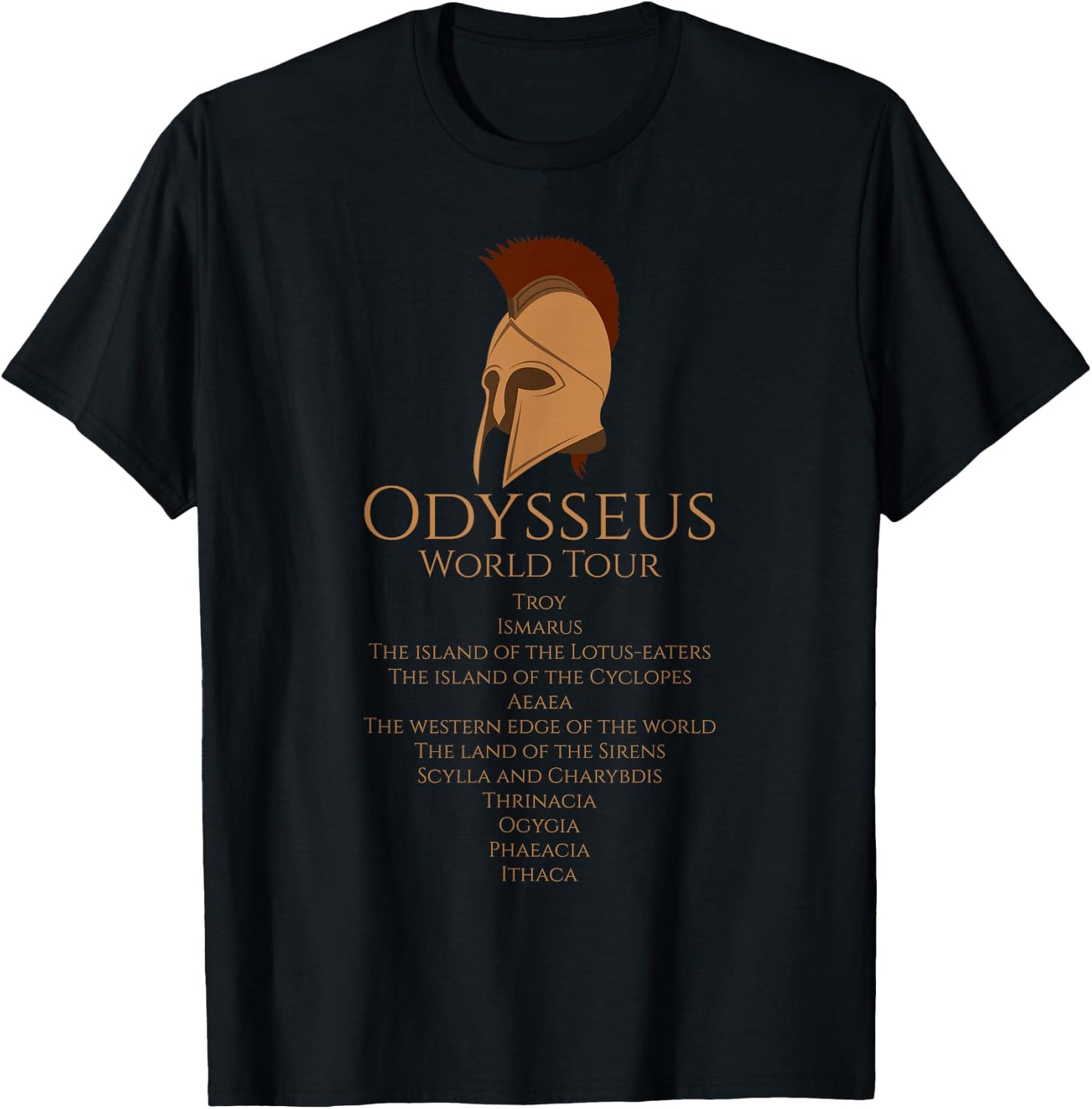 Odysseus World Tour - Ancient Greek Epic Mythlogy T-Shirt - T-Shirt | Black