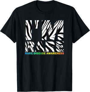 I'm Rare, zebra style for Rare disease awareness T-Shirt - T-Shirt | Black