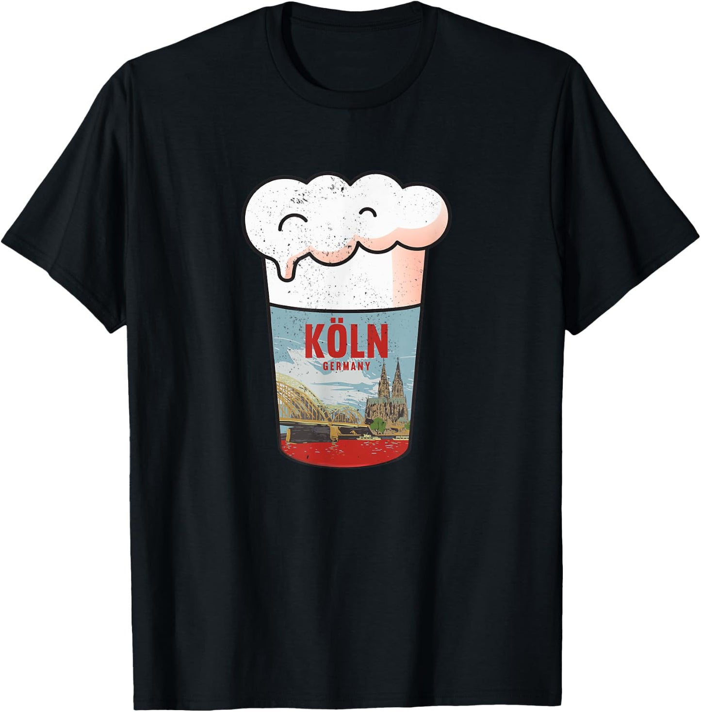 Köln Germany Ming Kölle Cologne Skyline T-Shirt - T-Shirt | Black