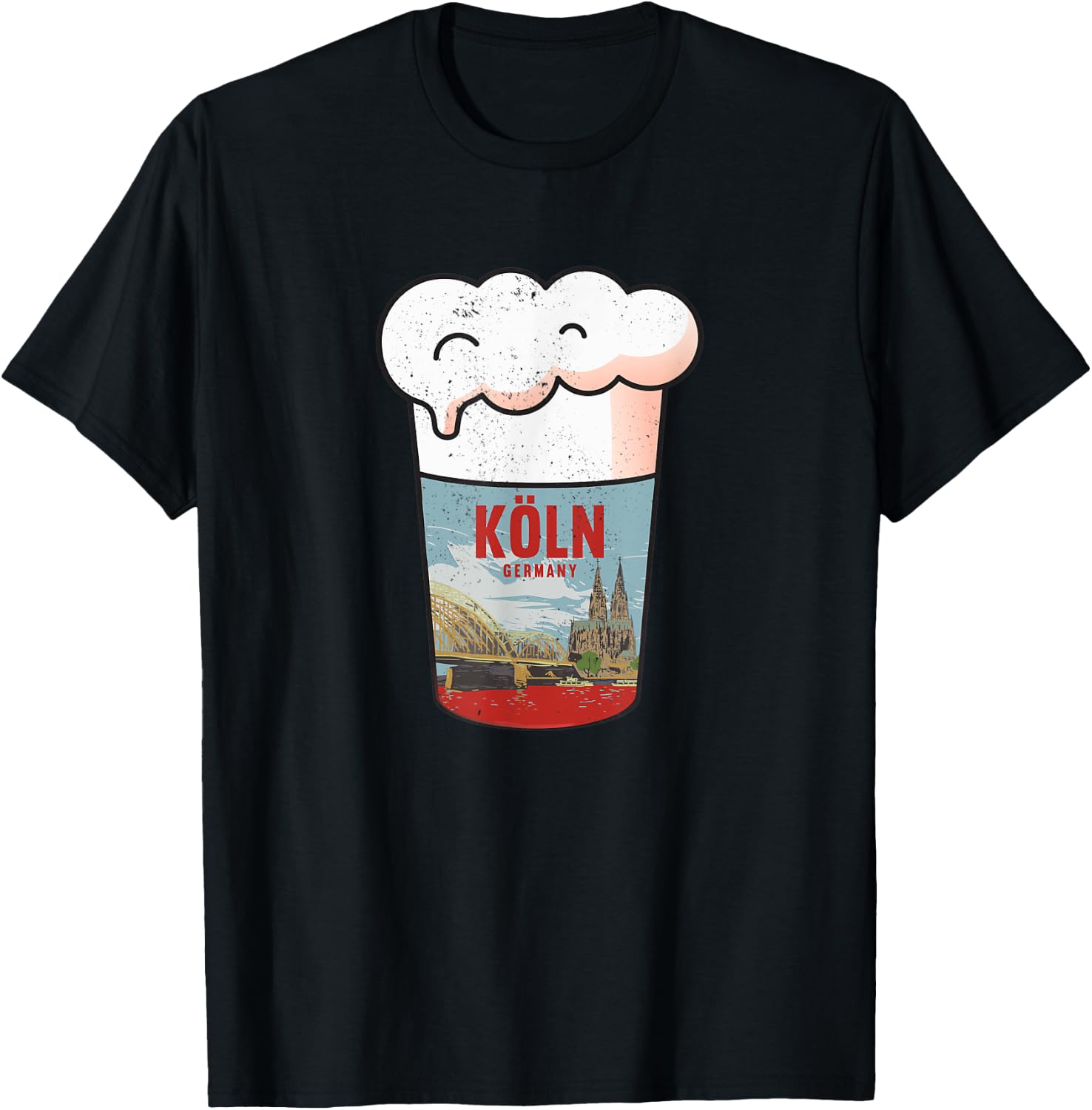 Köln Germany Ming Kölle Cologne Skyline T-Shirt - T-Shirt | Black